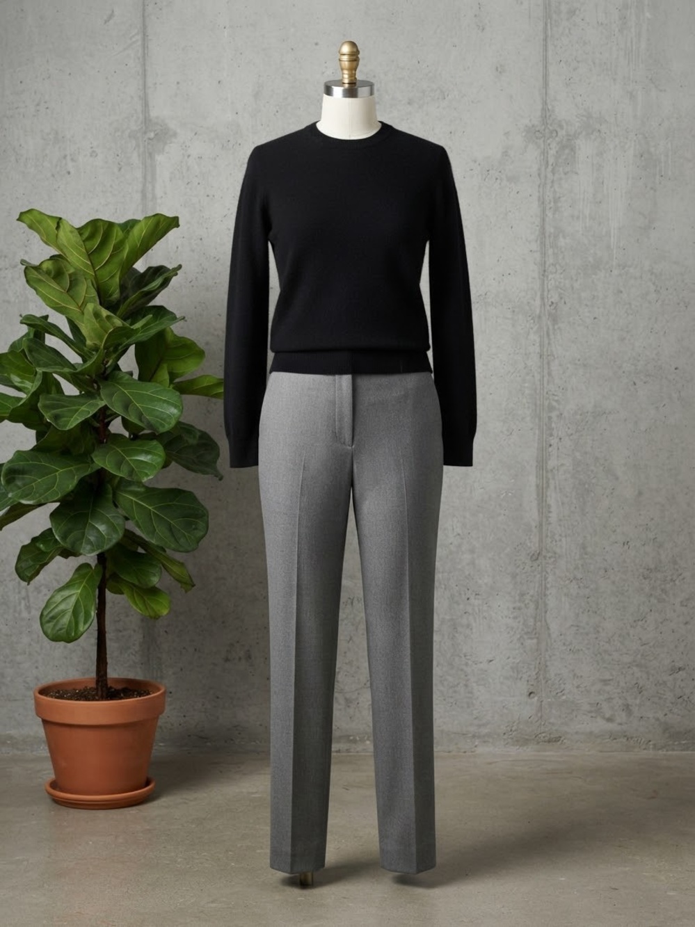 Express Men's Gray Dress Pants with Tailored Crease